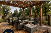 Covered patio and deck