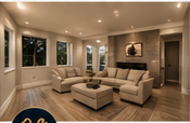 Bright remodeled living room